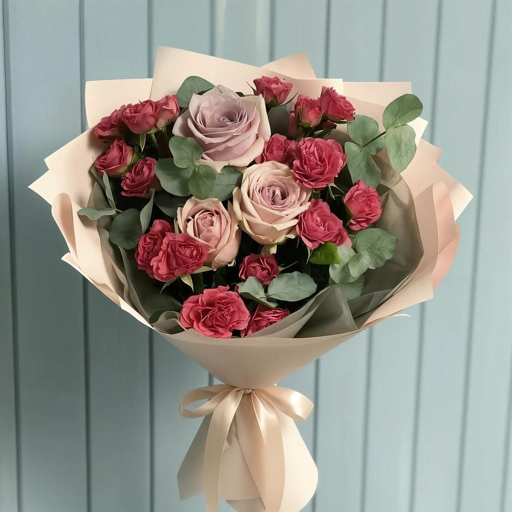 Букет цветов из: Гвоздики и Розы в Ижевске