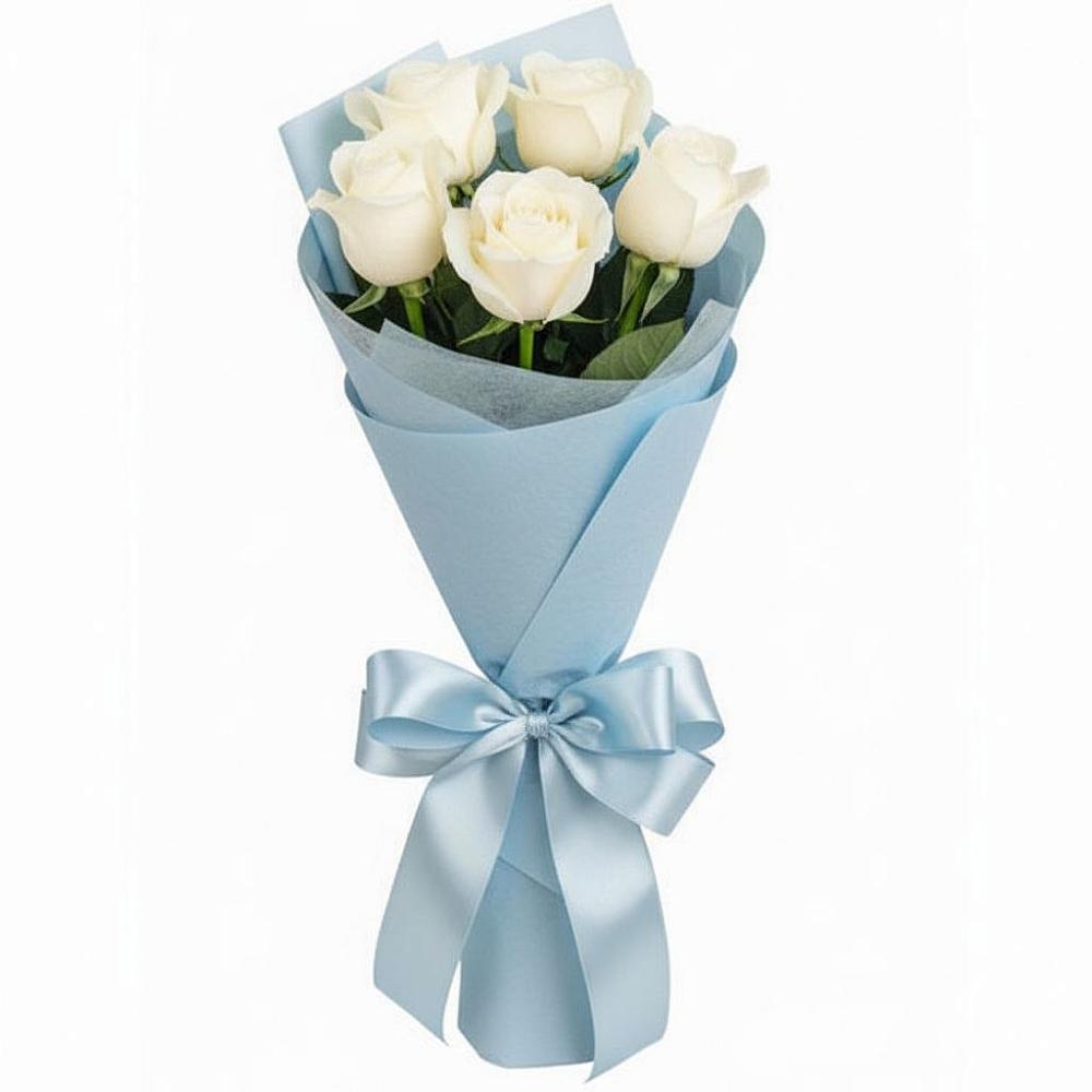 Букет 5 Белых роз Проуд в Ижевске