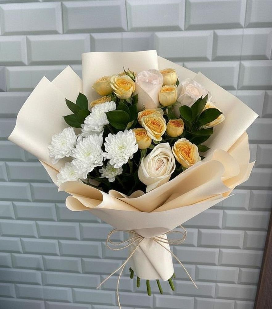 Букет цветов из: Розы и Хризантемы в Ижевске