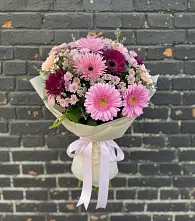 Букет цветов из:  Герберы и Хризантемы в Ижевске