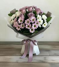Букет цветов из:  Хризантемы и Розы в Ижевске