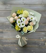 Букет цветов из:  Альстромерии, Розы и Хризантемы #REPLACE_PRED# Ижевске