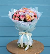 Букет цветов из:  Хризантемы и Розы в Ижевске