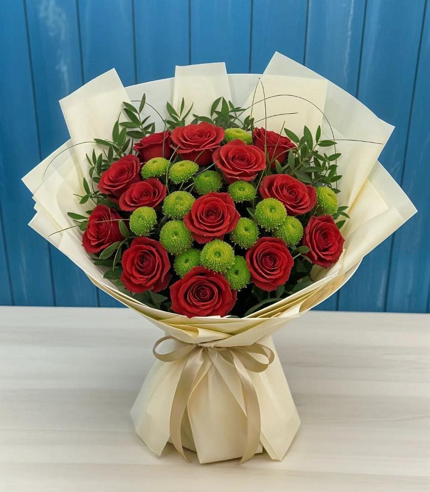 Букет цветов из: Розы и Хризантемы в Ижевске