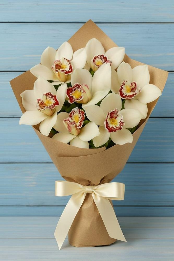 Букет цветов из: Орхидеи и Розы в Ижевске