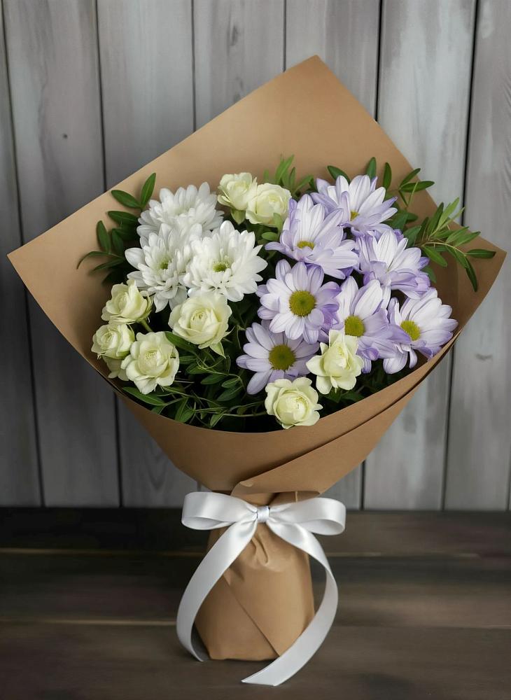 Букет цветов из: Хризантемы и Розы в Ижевске